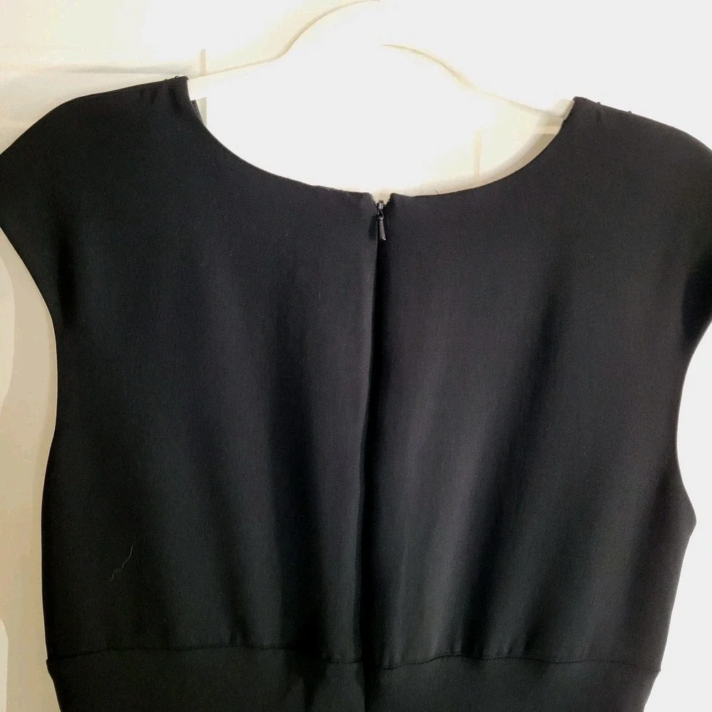 VTG Bob Mackie‎ Studio Black Beaded Formal Evening Dress Lined Petite 12P